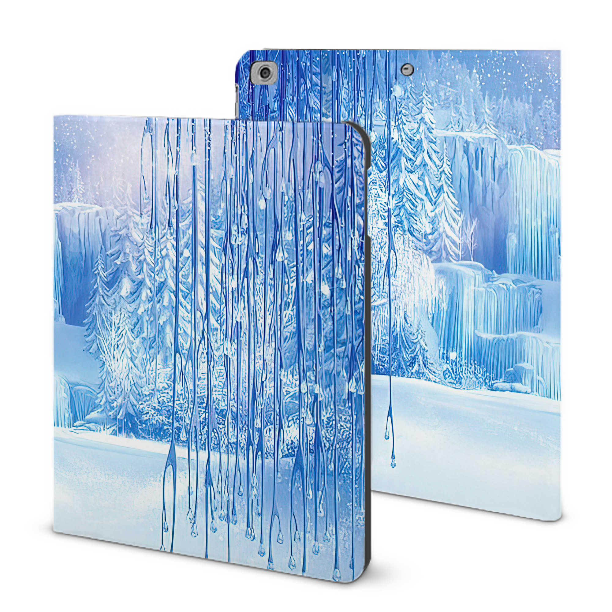 （画像用） アナと雪の女王 アンナ エルサ Frozen Anna Elsa IPad ケース ブック型 PUレザー TPU 耐衝撃 軽量 薄型 ペン収納なし 全面保護 IPad 各モデル対応